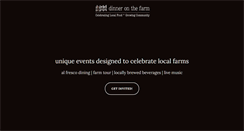 Desktop Screenshot of dinneronthefarm.com