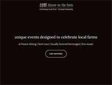 Tablet Screenshot of dinneronthefarm.com